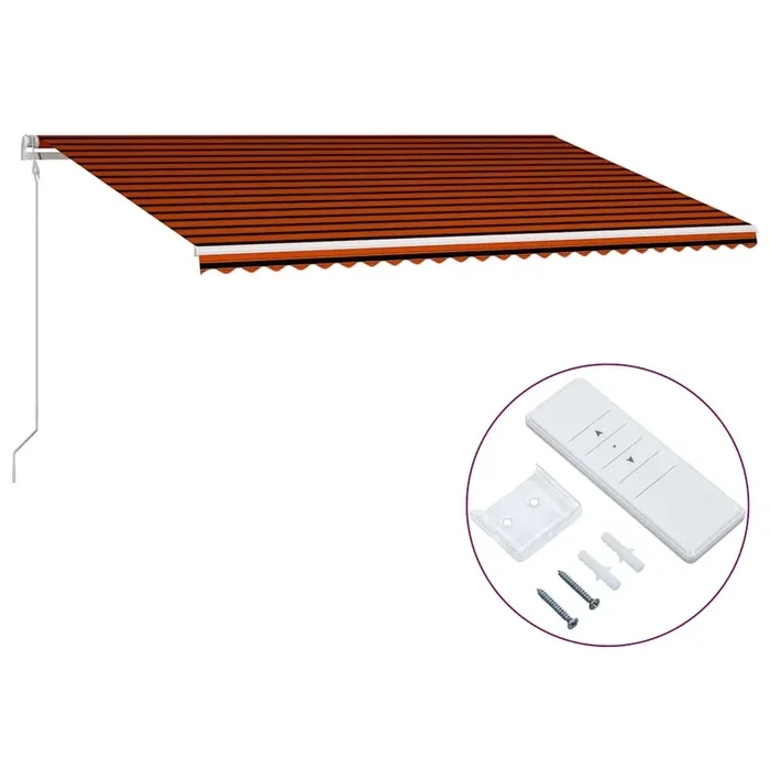 vidaXL Toldo automático retráctil naranja y marrón 600×300 cm