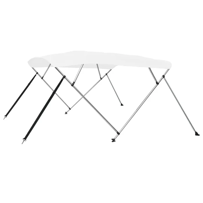 vidaXL Toldo Bimini de 4 arcos blanco 243x180x137 cm