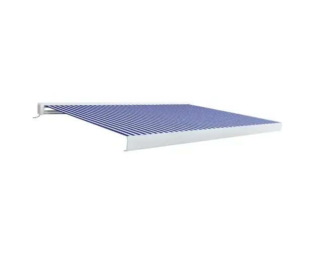 vidaXL toldo de carrete motorizado azul y blanco 300×250 cm | Brico Depôt Compra Online