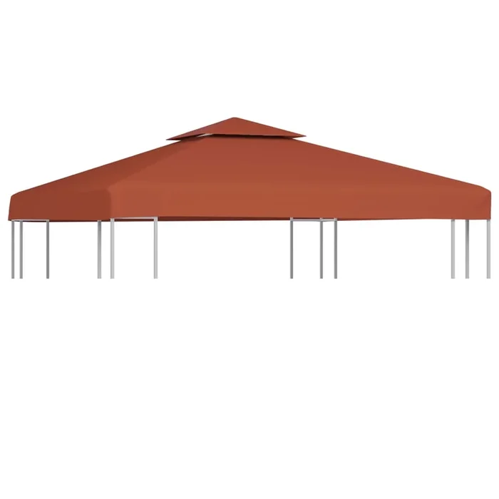 vidaXL Toldo de cenador 2 niveles terracota 310 g/m² 3×3 m