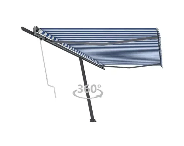 vidaXL toldo de pie automático azul y blanco 500×300 cm | Brico Depôt Più Venduto