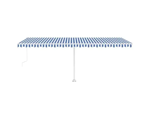 vidaXL toldo de pie automático azul y blanco 600×300 cm | Brico Depôt In Voga