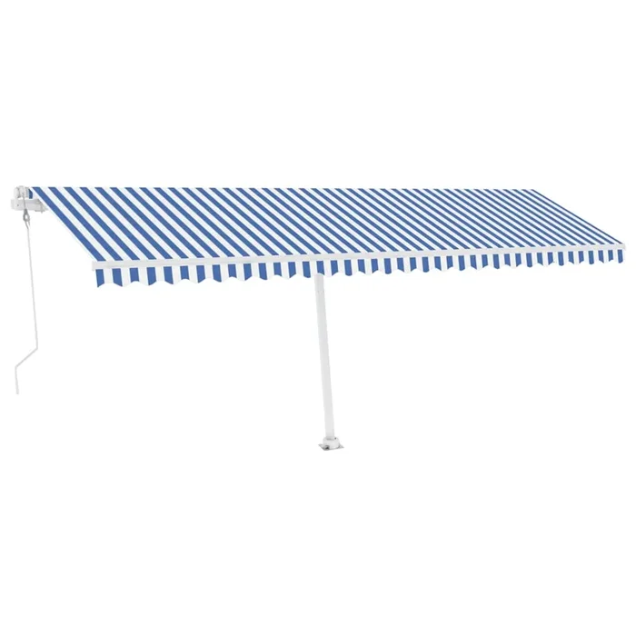 vidaXL Toldo de pie automático azul y blanco 600×350 cm (2)