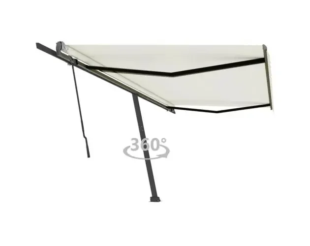 vidaXL toldo de pie retráctil manual crema 500×350 cm | Brico Depôt Fatto A Mano