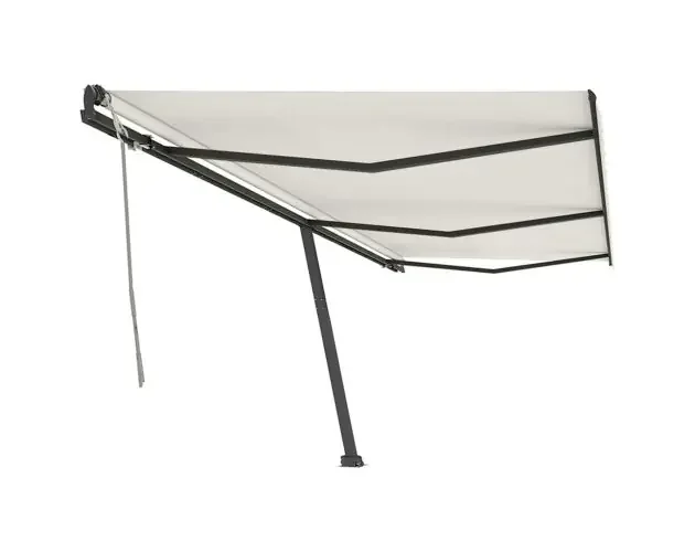 vidaXL toldo de pie retráctil manual crema 600×350 cm | Brico Depôt Spedizione Mondiale