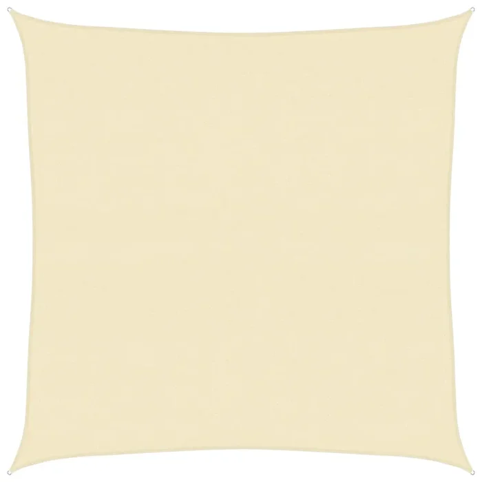 vidaXL Toldo de vela crema HDPE 160 g/m² 4×4 m