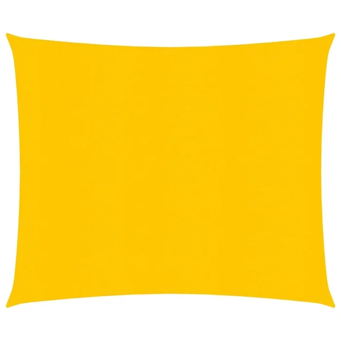 vidaXL Toldo de vela cuadrado HDPE amarillo 160 g/m² 5×5 m