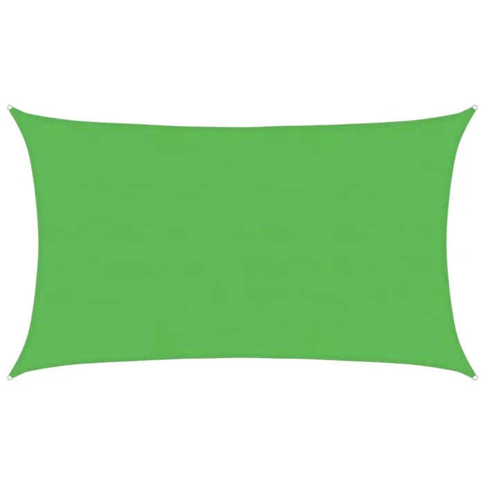 vidaXL Toldo de vela HDPE verde claro 160 g/m² 5×8 m