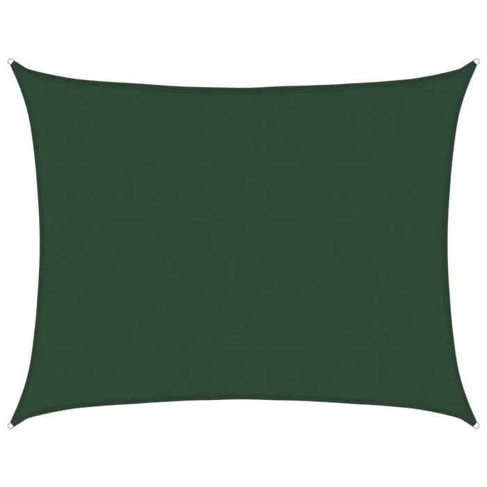 vidaXL Toldo de vela HDPE verde oscuro 160 g/m² 6×7 m