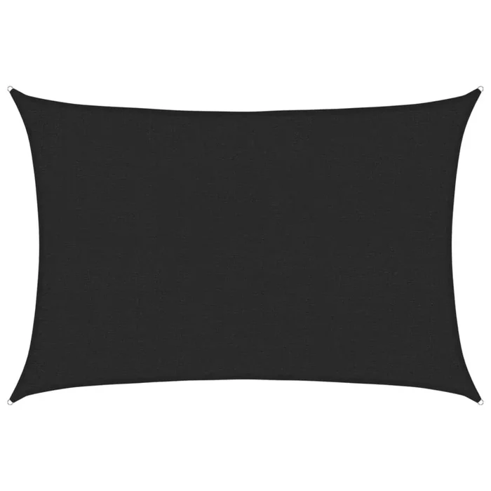 vidaXL Toldo de vela negro HDPE 160 g/m² 2×2,5 m