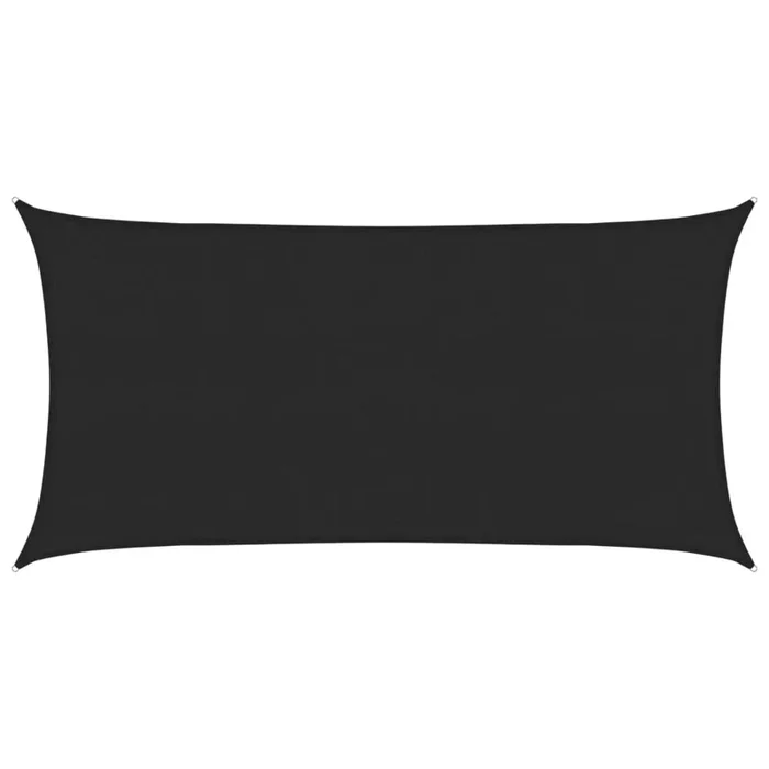 vidaXL Toldo de vela negro HDPE 160 g/m² 3×6 m