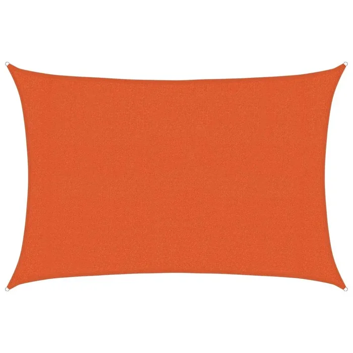 vidaXL Toldo de vela rectangular HDPE naranja 160 g/m² 3×4,5 m