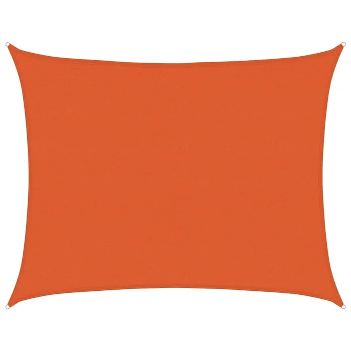 vidaXL Toldo de vela rectangular HDPE naranja 160 g/m² 6×8 m