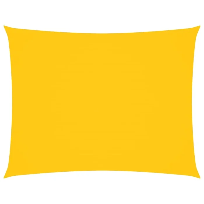 vidaXL Toldo de vela rectangular tela Oxford amarillo 6×8 m