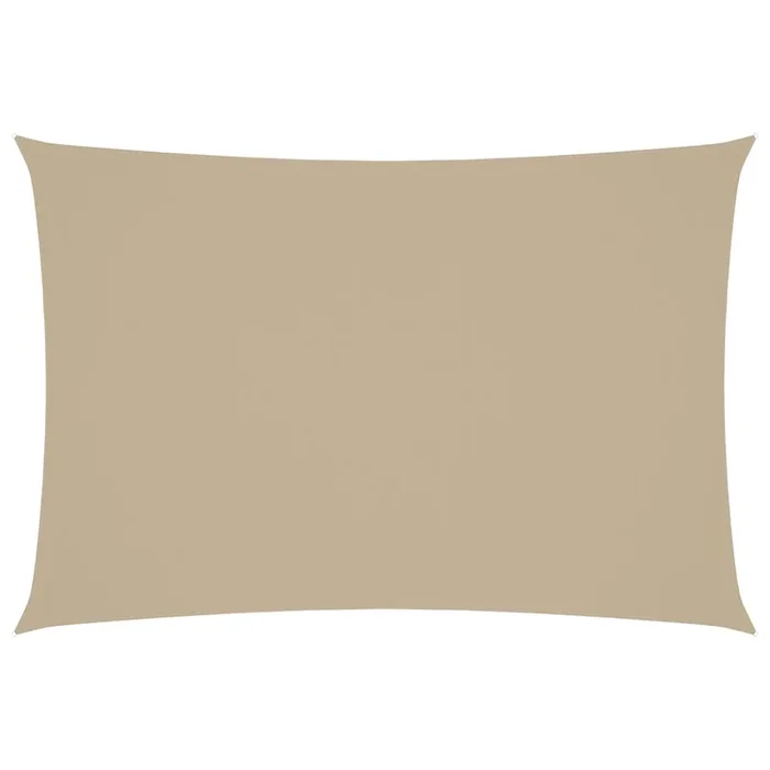 vidaXL Toldo de vela rectangular tela Oxford beige 3×5 m