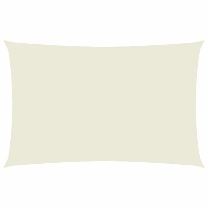 vidaXL Toldo de vela rectangular tela Oxford color crema 2×5 m