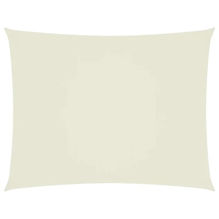 vidaXL Toldo de vela rectangular tela Oxford color crema 5×6 m