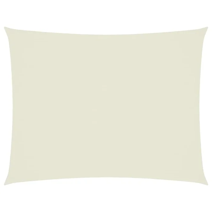 vidaXL Toldo de vela rectangular tela Oxford color crema 6×8 m