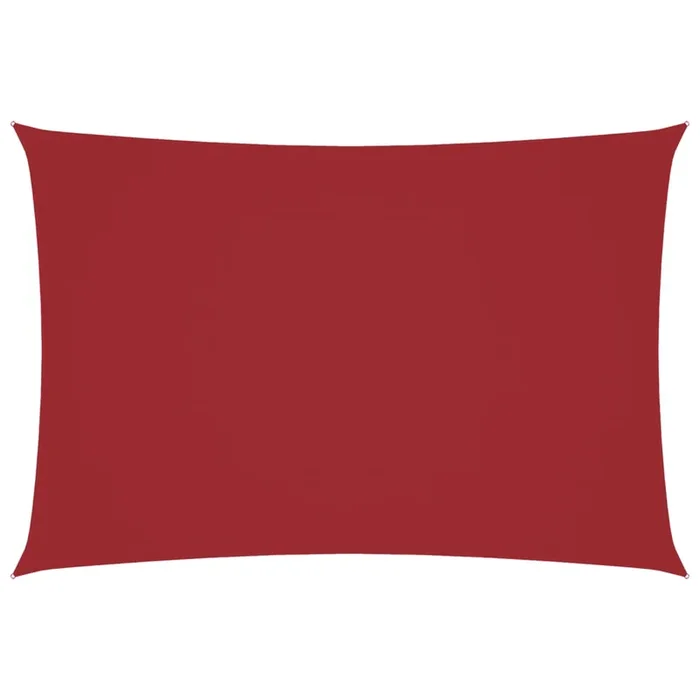 vidaXL Toldo de vela rectangular tela Oxford rojo 2,5×4,5 m