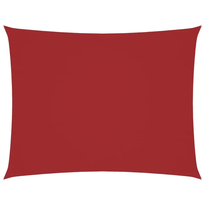 vidaXL Toldo de vela rectangular tela Oxford rojo 3,5×5 m