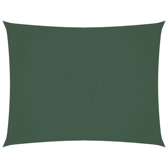 vidaXL Toldo de vela rectangular tela Oxford verde oscuro 2,5×4 m