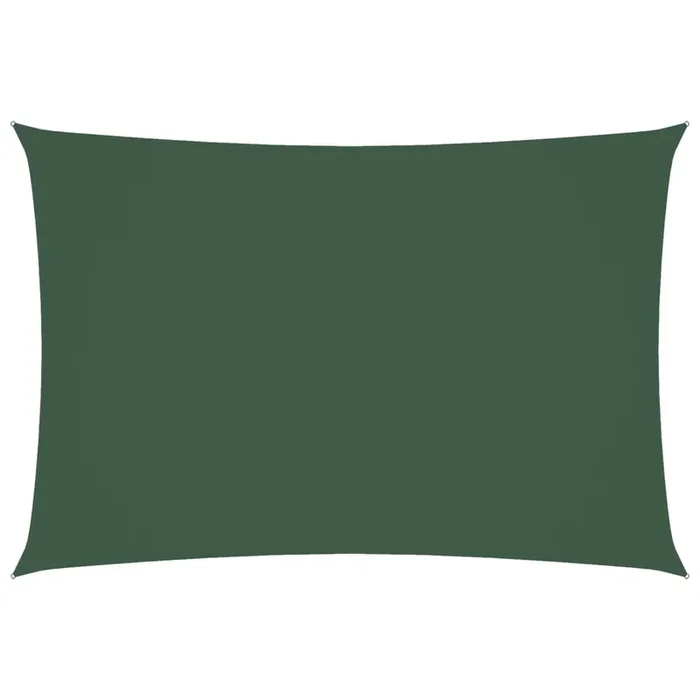 vidaXL Toldo de vela rectangular tela Oxford verde oscuro 3×5 m