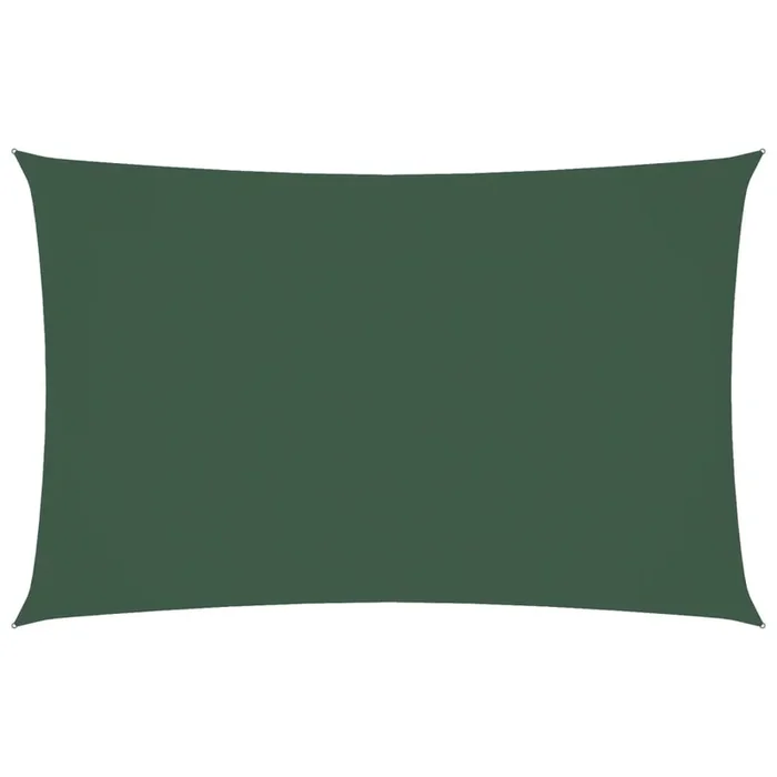 vidaXL Toldo de vela rectangular tela Oxford verde oscuro 4×7 m