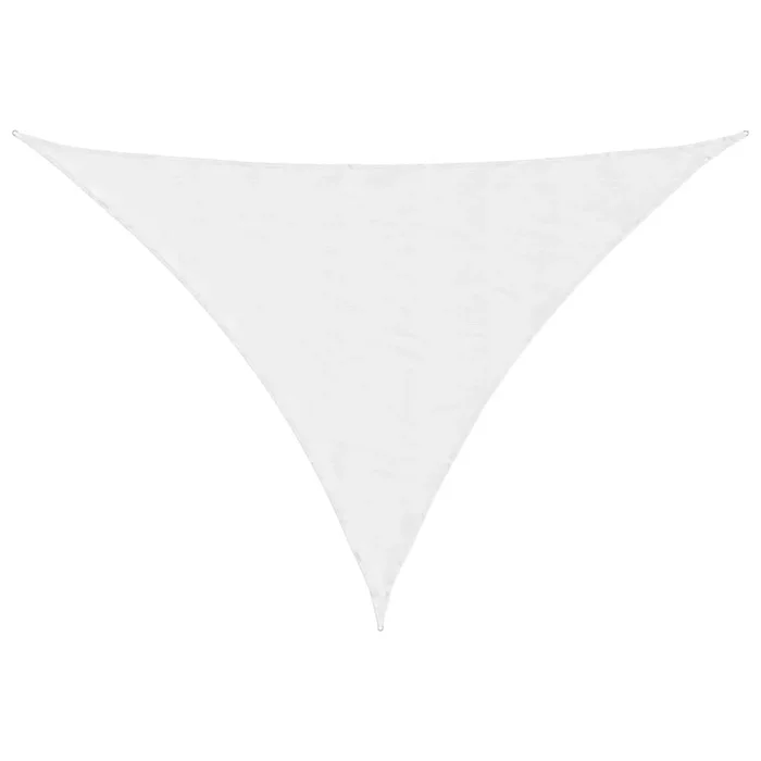 vidaXL Toldo de vela triangular tela Oxford blanco 5x7x7 m