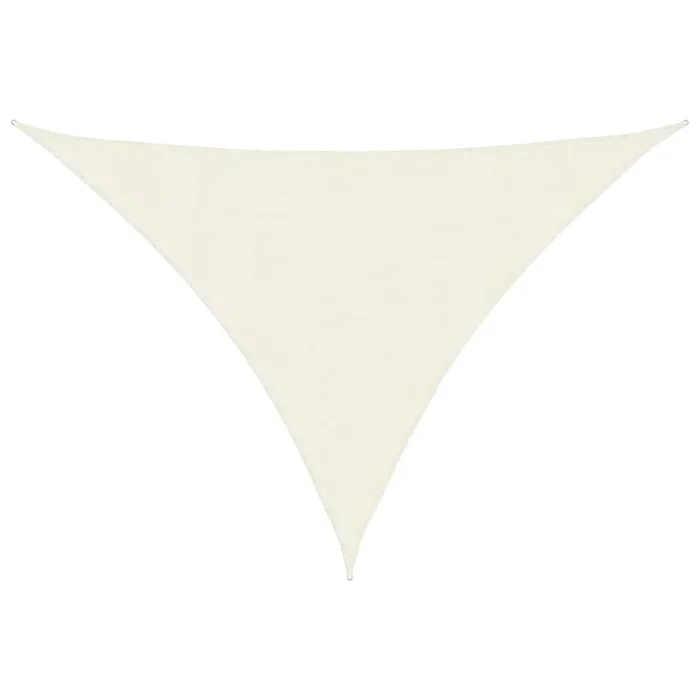 vidaXL Toldo de vela triangular tela Oxford color crema 3x4x4 m