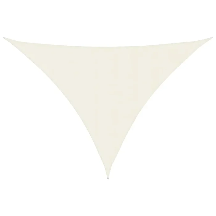 vidaXL Toldo de vela triangular tela Oxford color crema 3x4x5 m