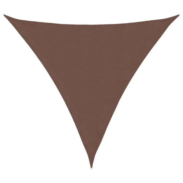 vidaXL Toldo de vela triangular tela Oxford marrón 4,5×4,5×4,5 m