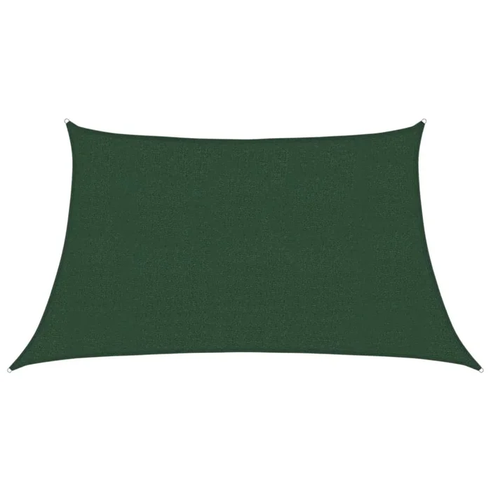 vidaXL Toldo de vela verde oscuro HDPE 160 g/m² 3/4×2 m