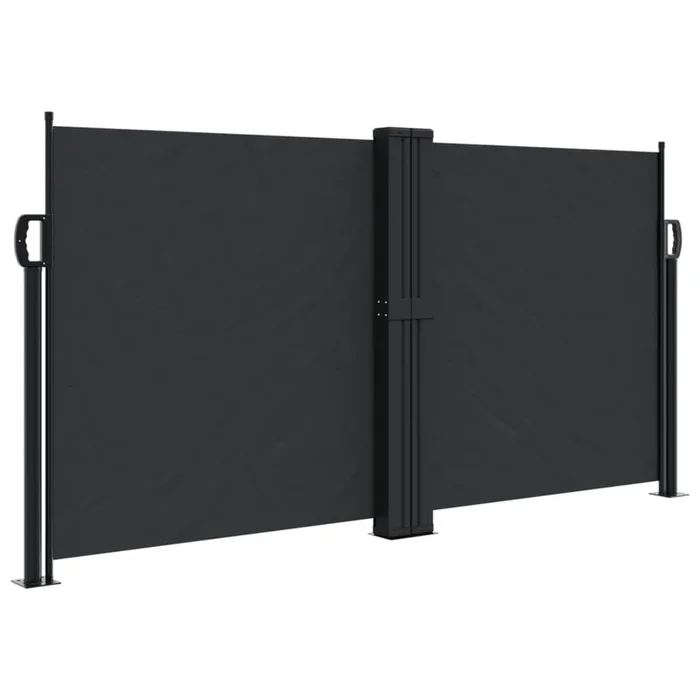 vidaXL Toldo lateral retráctil negro 120×1200 cm