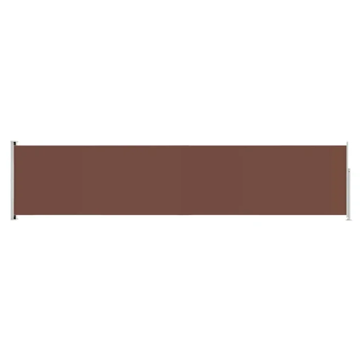 vidaXL Toldo lateral retráctil para patio marrón 140×600 cm (2)