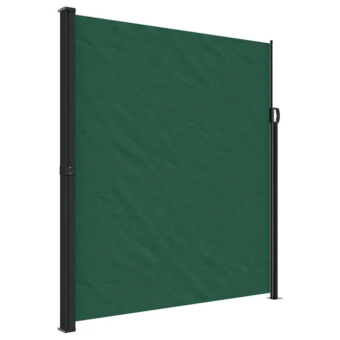 vidaXL Toldo lateral retráctil verde oscuro 220×500 cm