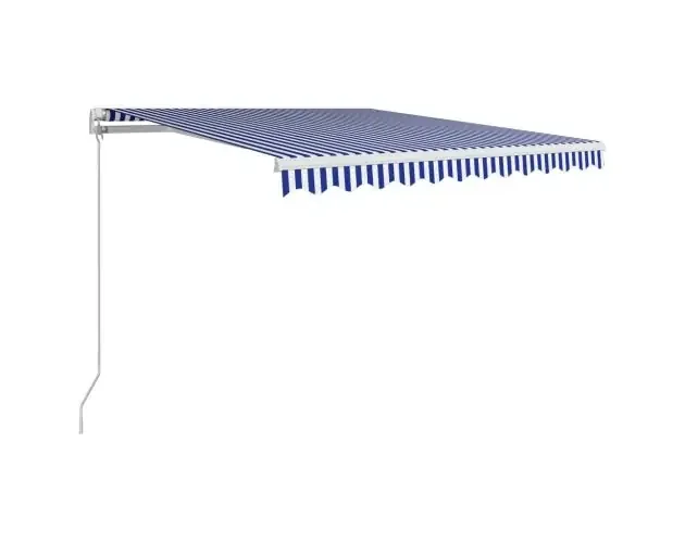 vidaXL toldo manual retráctil azul y blanco 350×250 cm | Brico Depôt Ultime Pezzi