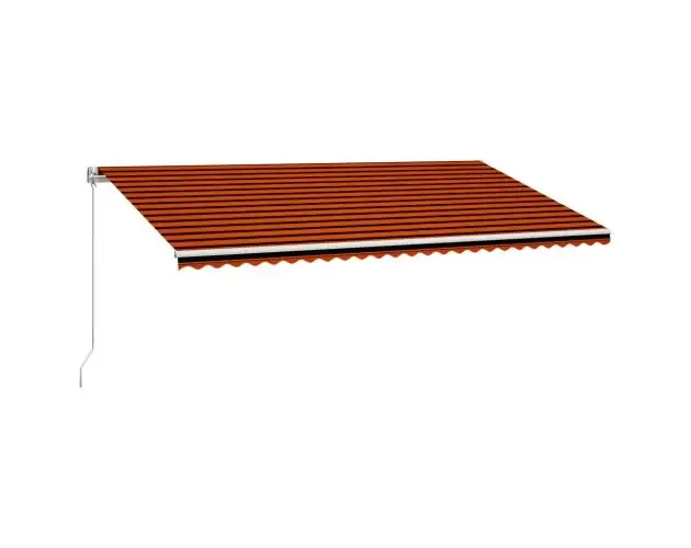 vidaXL toldo manual retráctil naranja y marrón 600×300 cm | Brico Depôt Offerta Lampo