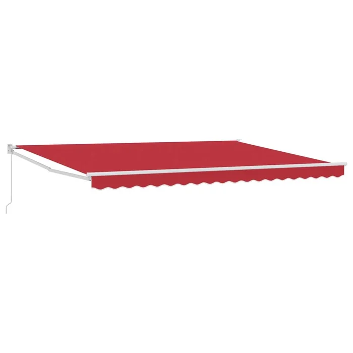 vidaXL Toldo Manual Rojo 4,5 x 3 m Poliester y metal