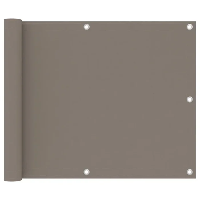 vidaXL Toldo para balcón de tela oxford gris taupé 75×600 cm