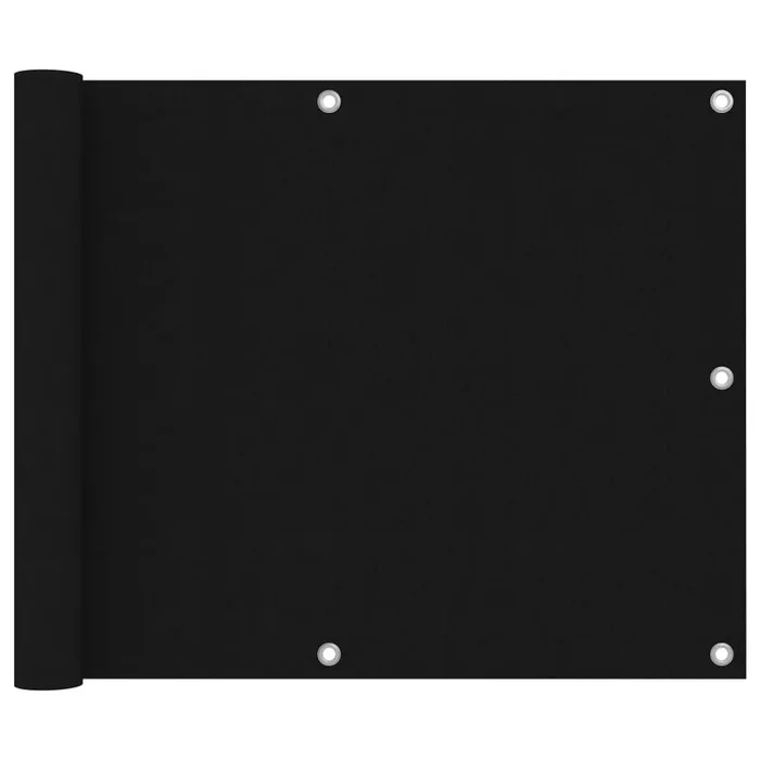 vidaXL Toldo para balcón de tela oxford negro 75×300 cm