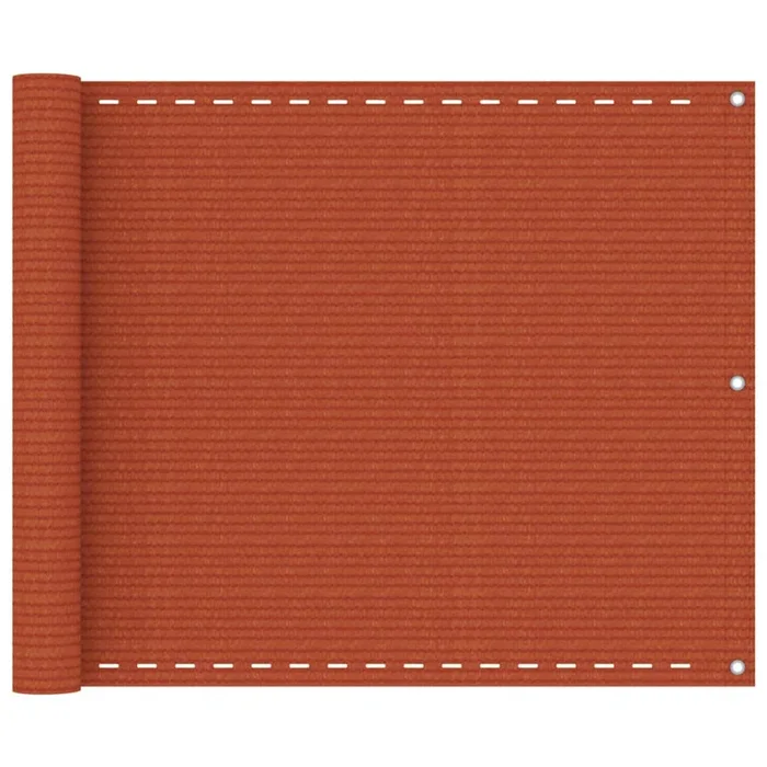vidaXL Toldo para balcón HDPE naranja 75×300 cm