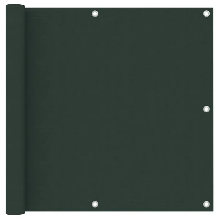 vidaXL Toldo para balcón tela oxford verde oscuro 90×500 cm
