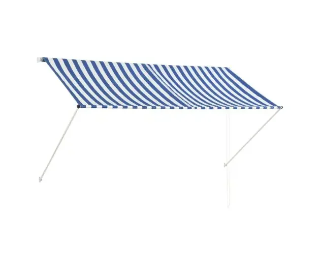 vidaXL toldo retráctil 250×150 cm azul y blanco | Brico Depôt Esclusivo