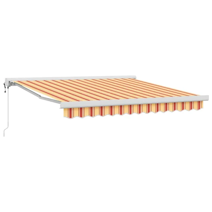 vidaXL Toldo Retráctil amarillo y naranja 300 x 250 cm Tela, Metal (2)