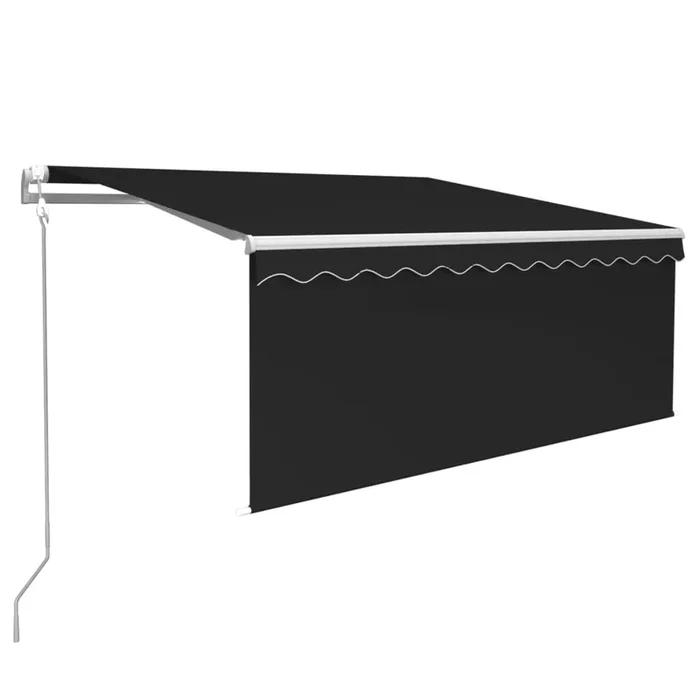 vidaXL Toldo retráctil automático con persiana antracita 3,5×2,5 m