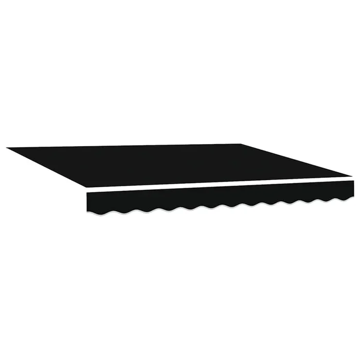 vidaXL Toldo Retráctil con luces de tiras LED Negro 350 x 250 cm tela