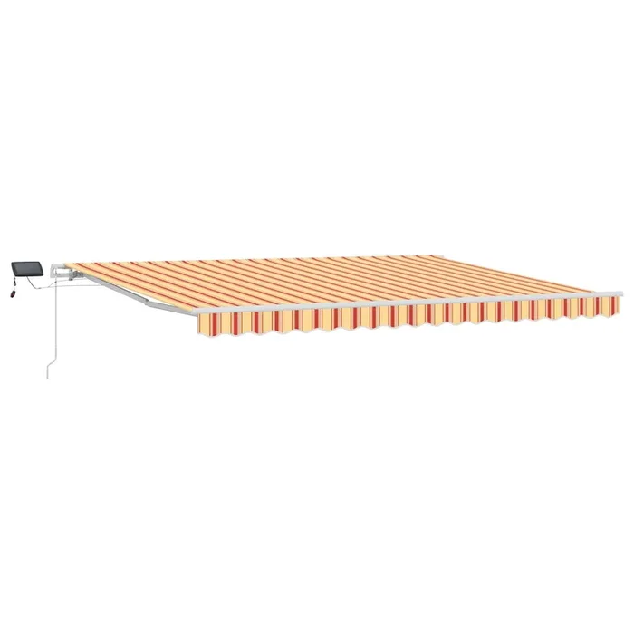 vidaXL Toldo Retráctil con Manual amarillo y naranja 450 x 300 cm tela