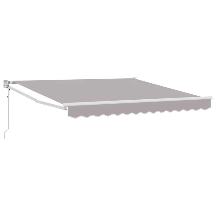 vidaXL Toldo Retráctil Gris claro 350 x 250 cm tela (3)