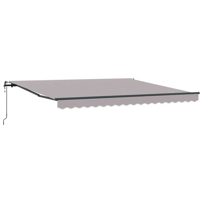 vidaXL Toldo Retráctil Gris claro 400 x 350 cm tela