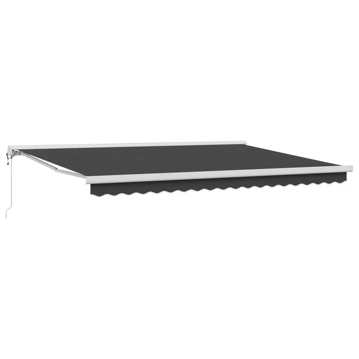 vidaXL Toldo Retráctil Manual Antracita 450 x 300 cm Tela, Metal (2)
